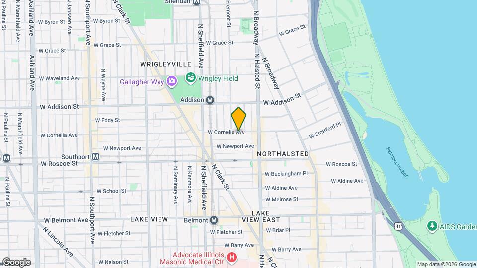 840 W Cornelia Ave, Unit 1 Mapa y Detalles de la Ubicación