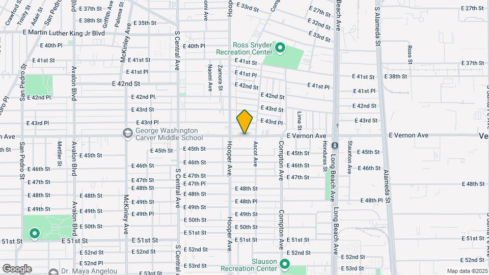 1346 E Vernon Ave Map and Location Details