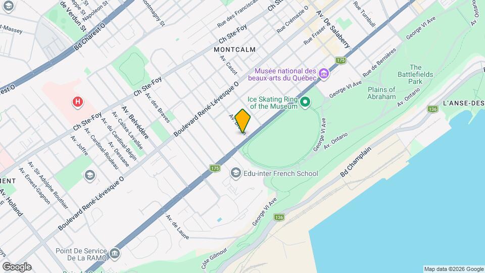 610-634 Grande Allée O Map and Location Details