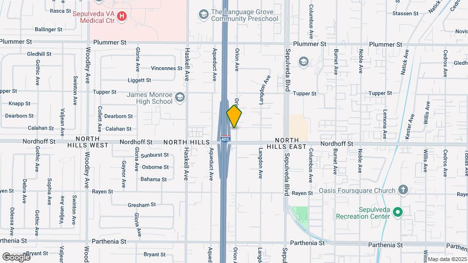 9121 Orion Ave Mapa y Detalles de la Ubicación