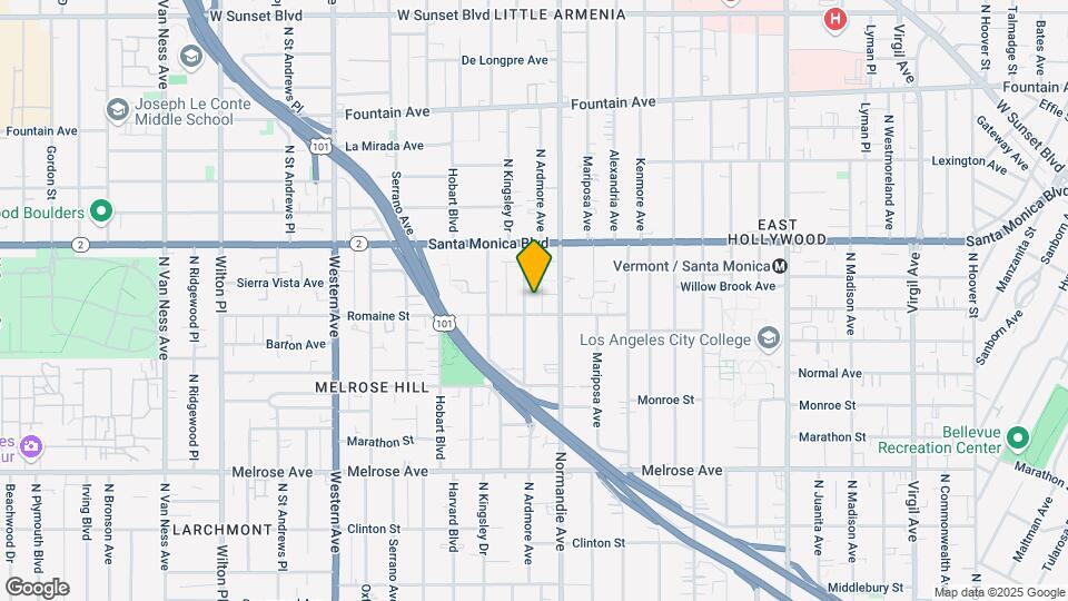 1012 N Ardmore Ave Map and Location Details