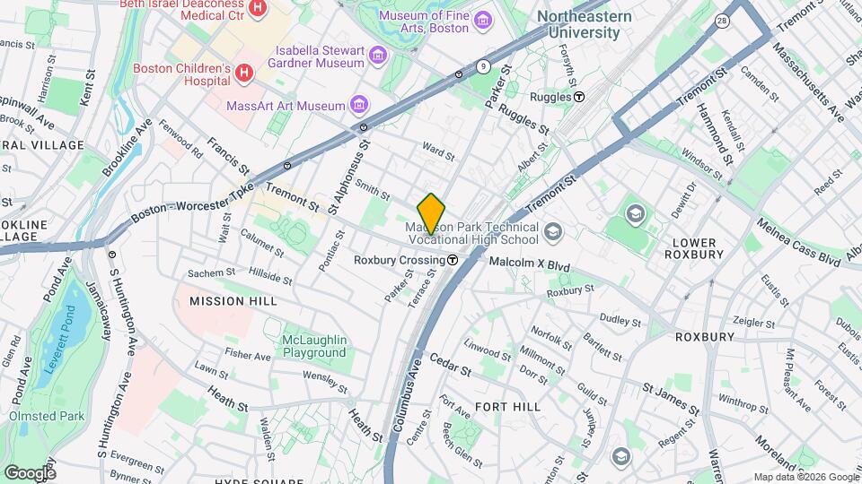 1439 Tremont St, Unit 4 Map and Location Details