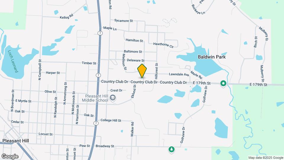 1405 Country Club Dr Map and Location Details