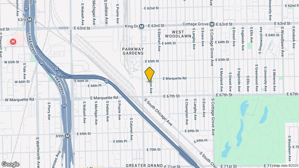 6614 S Vernon Ave Map and Location Details
