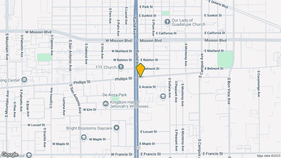 1303 S Euclid Ave Mapa y Detalles de la Ubicación