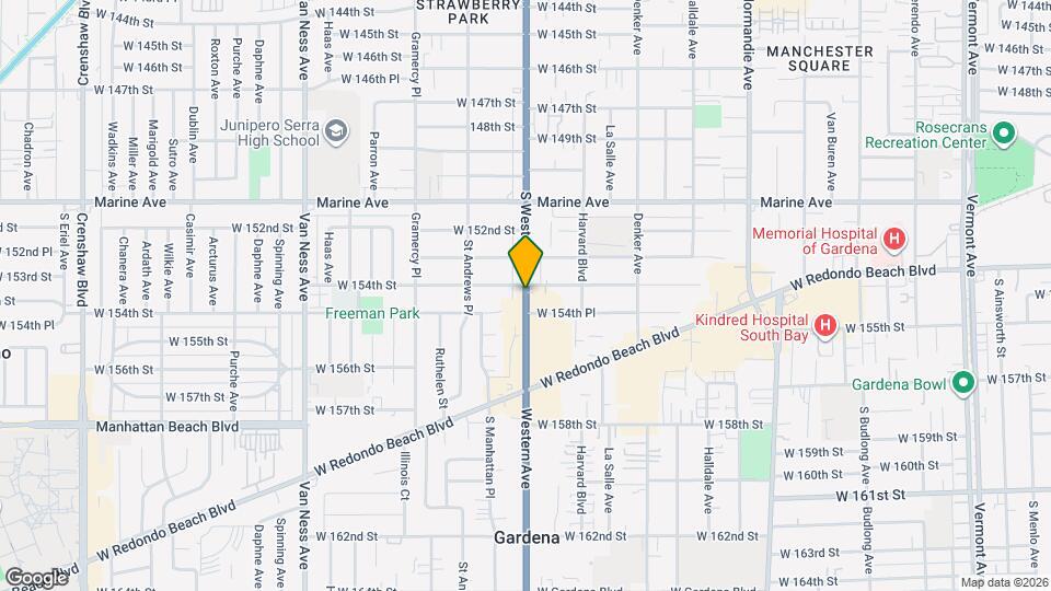 15411 S Western Ave, Unit A Map and Location Details