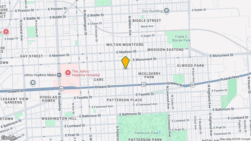 2409 McElderry St Mapa y Detalles de la Ubicación