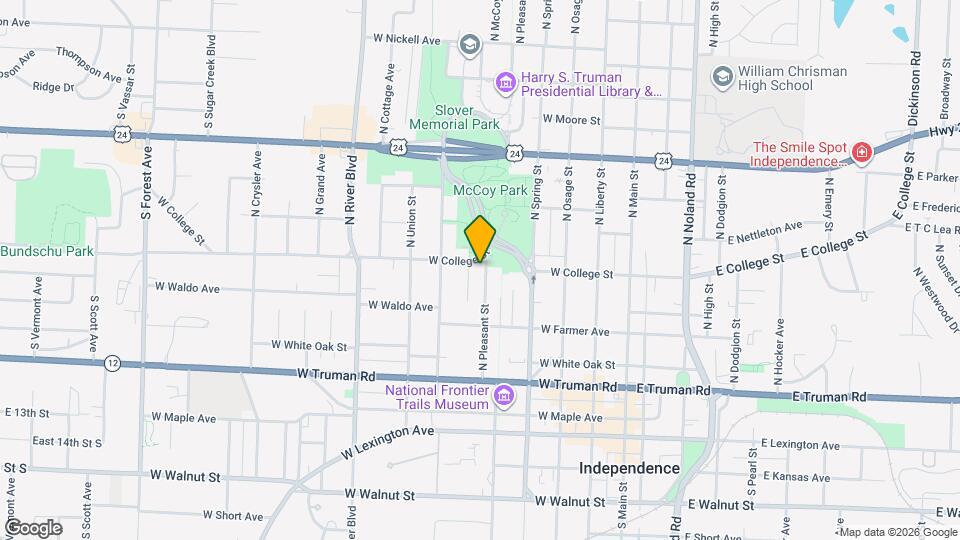 630 N Pleasant St Map and Location Details