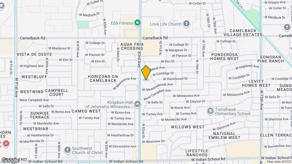 8223 W Hazelwood St Map and Location Details