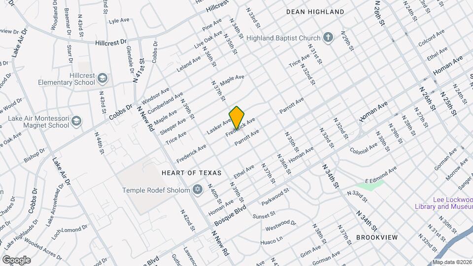 3708 Frederick Ave Mapa y Detalles de la Ubicación