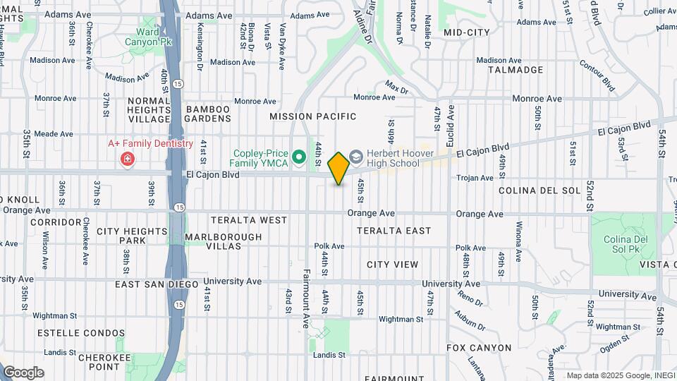4262 Highland Ave Map and Location Details