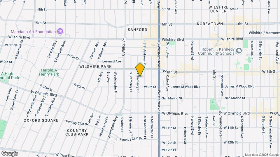 838 S Gramercy Dr Map and Location Details