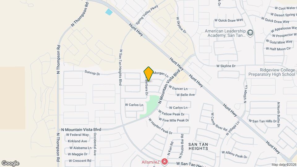 3578 W Dancer Ln Map and Location Details