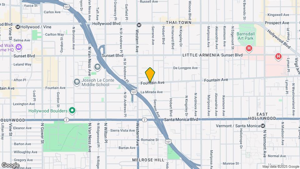 5416 Fountain Ave Map and Location Details