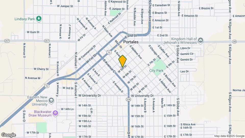 501 S Avenue B Map and Location Details