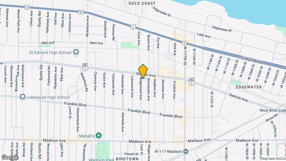 1421-1423 Ridgewood Ave Mapa y Detalles de la Ubicación