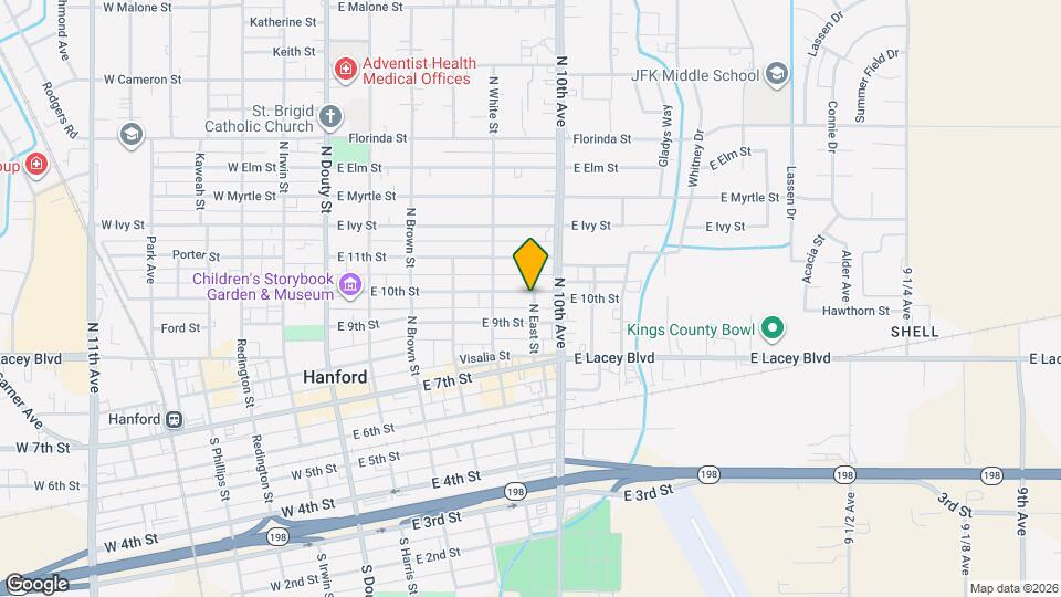 460 N East St Map and Location Details