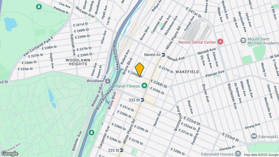646 E 236th Mapa y Detalles de la Ubicación