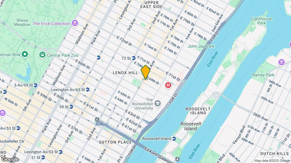 1270 1st Ave. Mapa y Detalles de la Ubicación