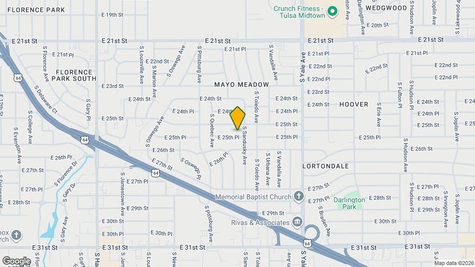 4249 E 25th Pl Map and Location Details