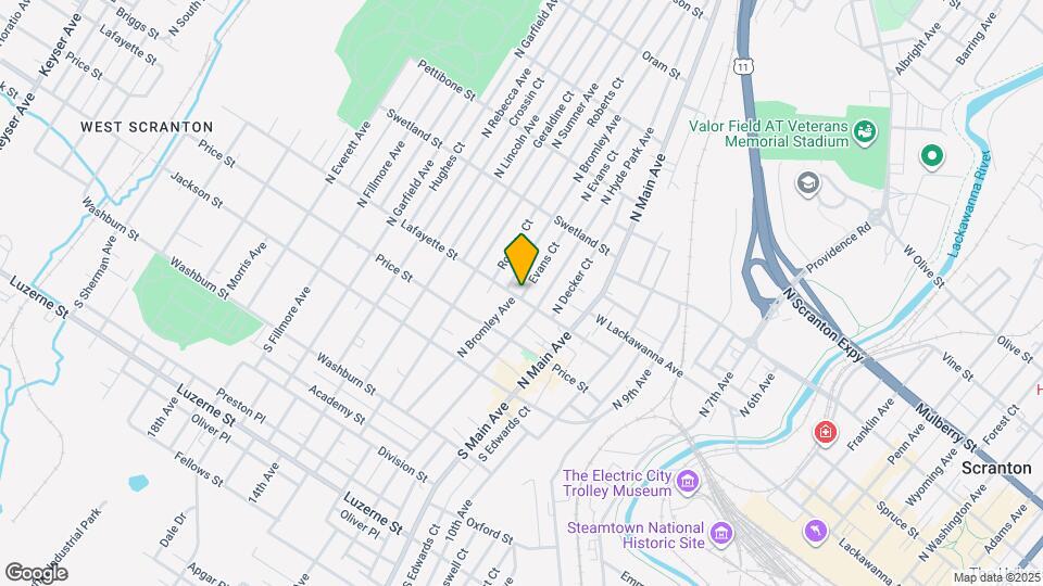 1216 Lafayette St Map and Location Details