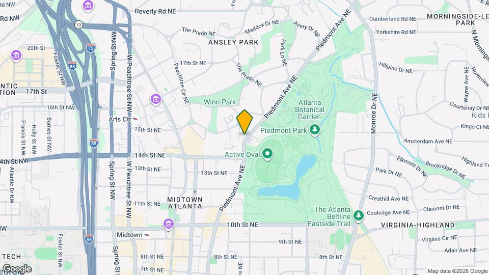 1206 Piedmont Ave NE Map and Location Details