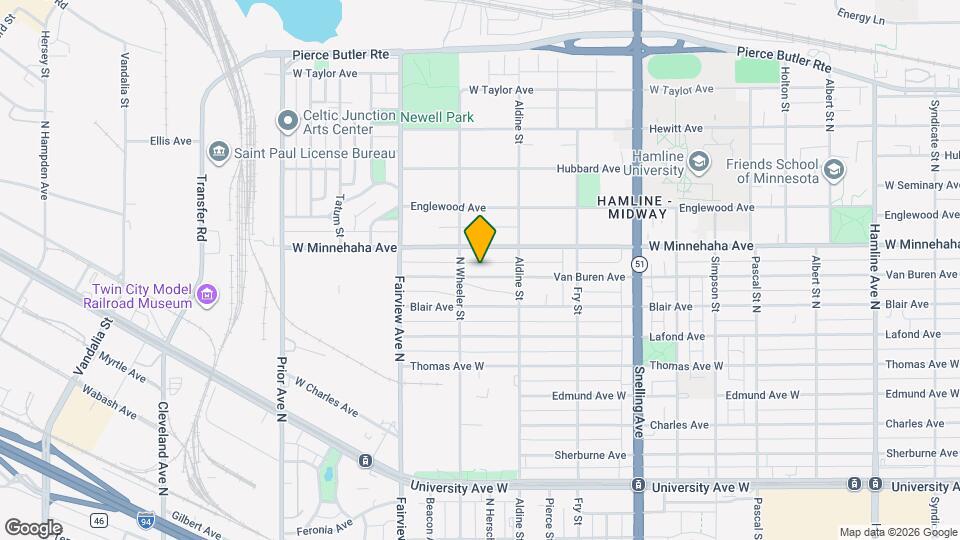 1741 Van Buren Ave Map and Location Details