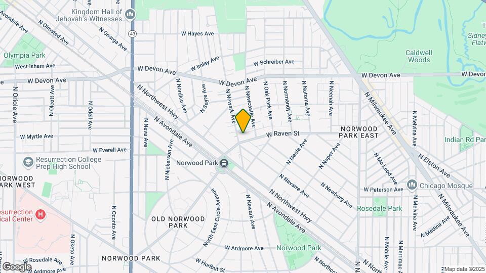 6209 N Newark Ave Map and Location Details