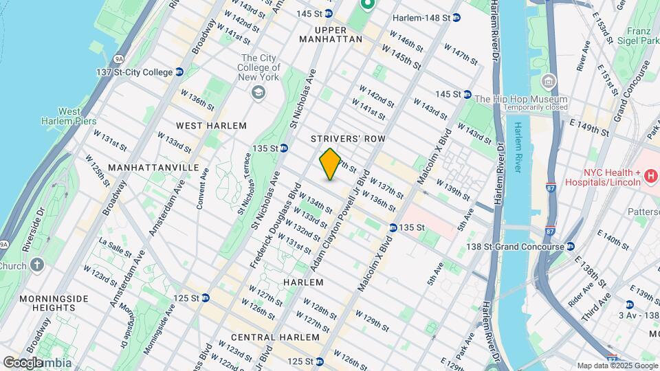 221 W 135th St Mapa y Detalles de la Ubicación