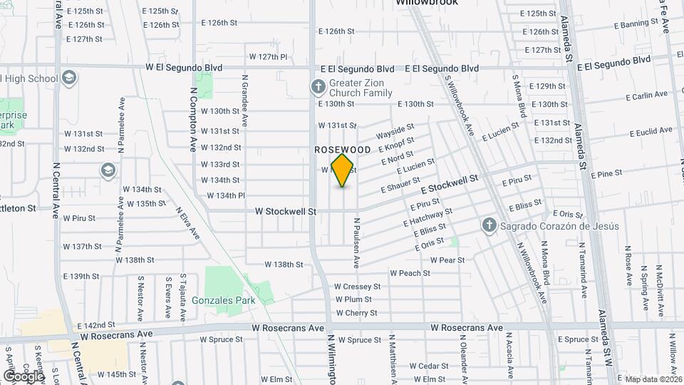 1901 N Grape Ave Mapa y Detalles de la Ubicación