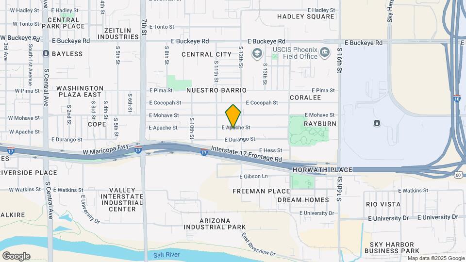 1121 E Apache St Mapa y Detalles de la Ubicación
