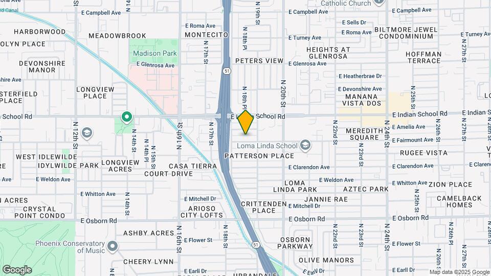 1826 E Fairmount Ave Map and Location Details