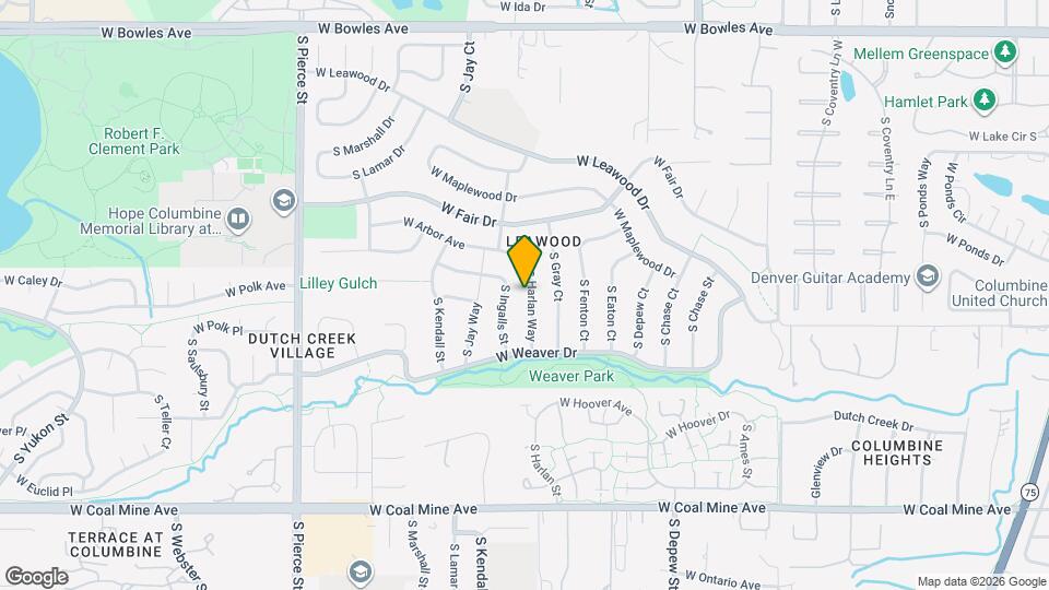 6359 S Harlan Way Mapa y Detalles de la Ubicación