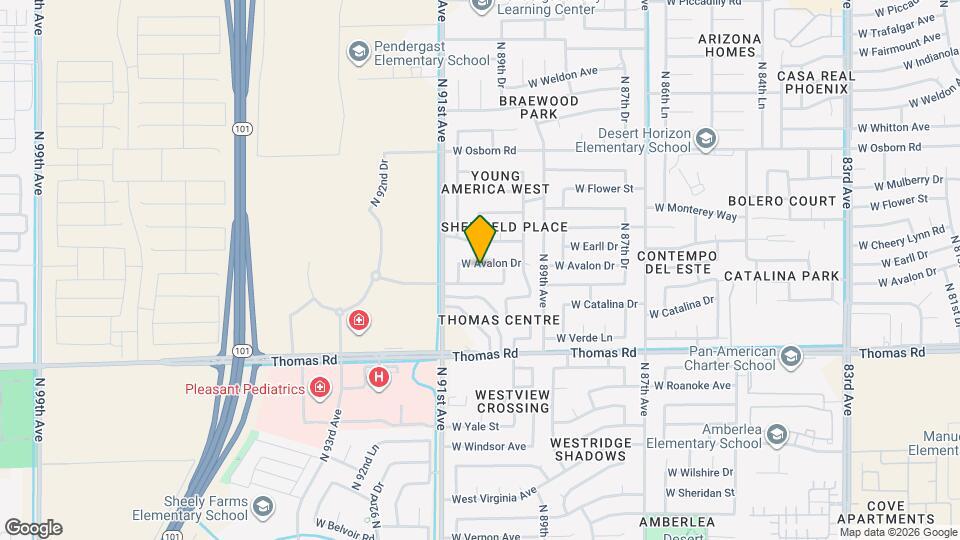 9025 W Avalon Dr Mapa y Detalles de la Ubicación
