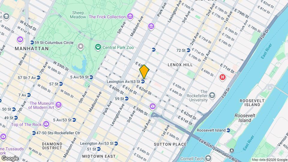 159 E 63rd St Map and Location Details