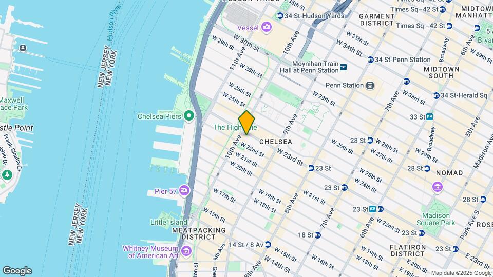 460 W 23rd St Map and Location Details