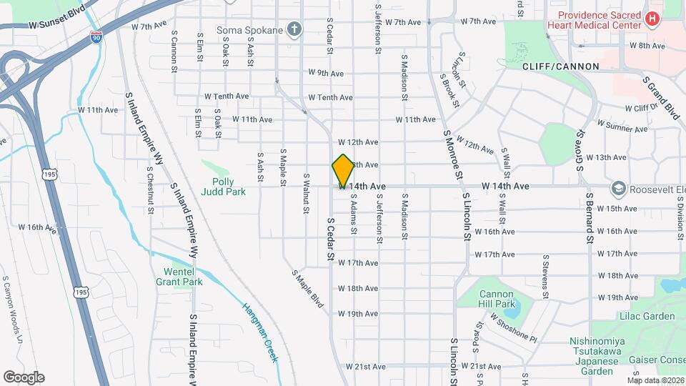 1311 W 14th Ave Map and Location Details