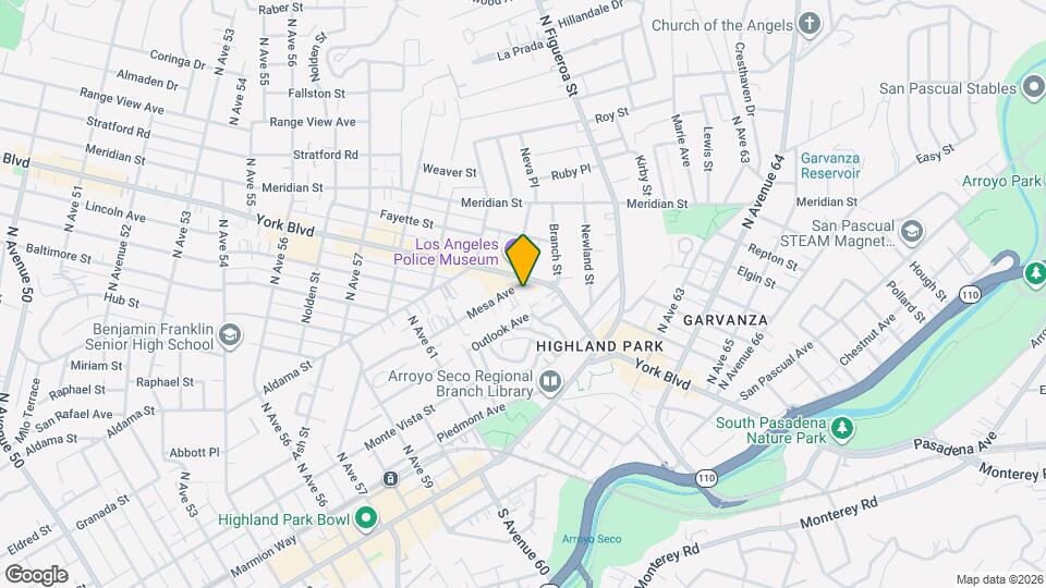 6190 Mesa Ave Map and Location Details