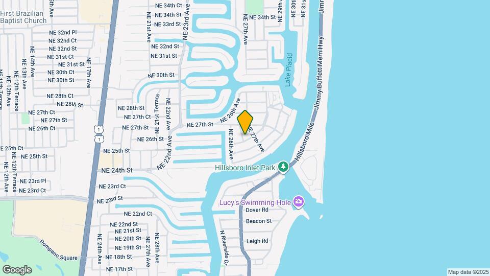 2614 NE 26th Terrace Map and Location Details
