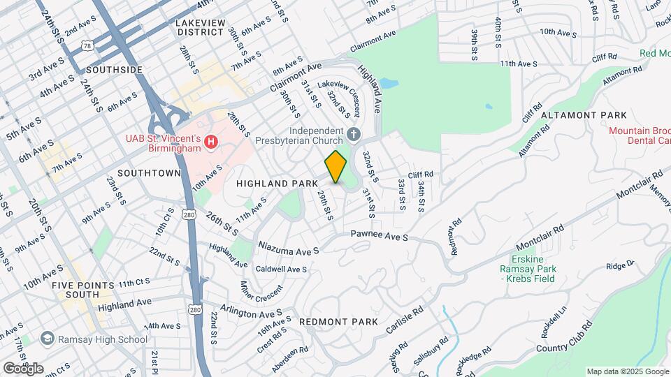2927 Highland Ave Map and Location Details