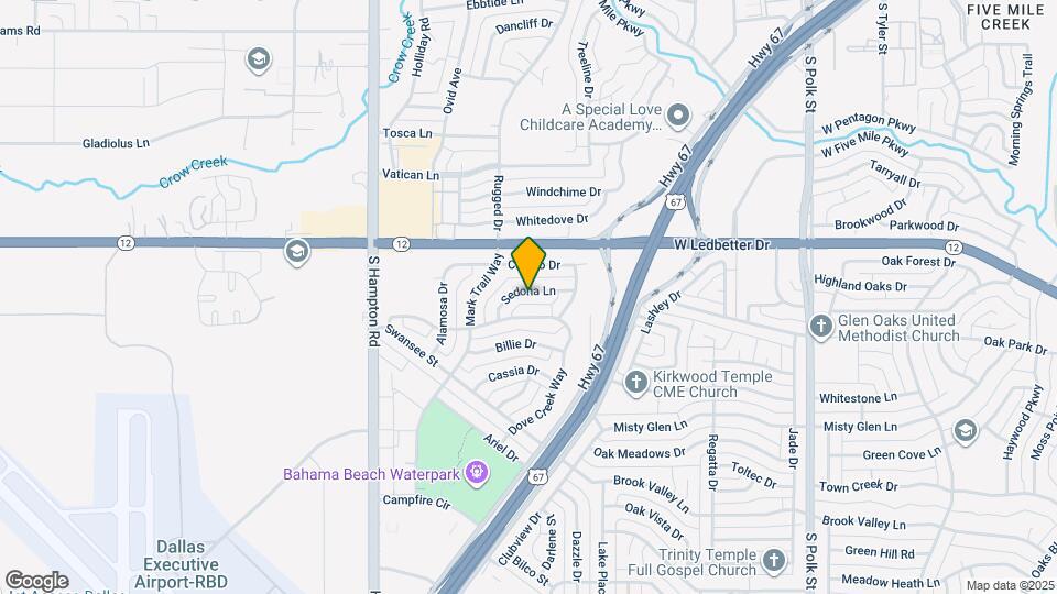 1836 Sedona Ln Map and Location Details
