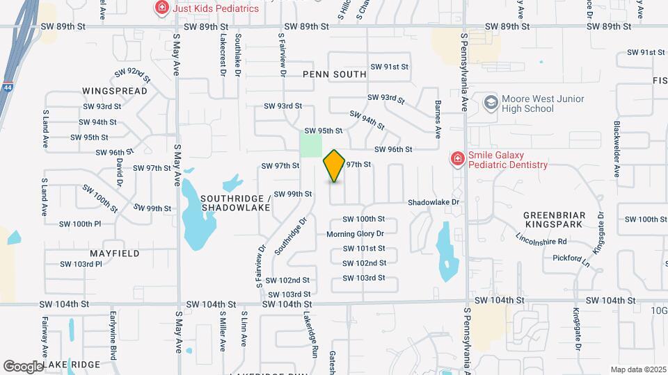 9900 S Hillcrest Dr Map and Location Details