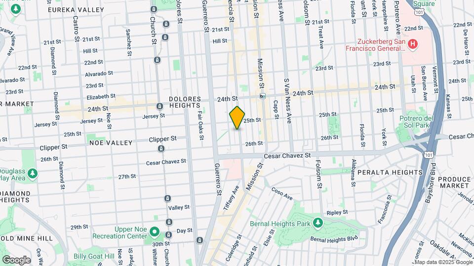 1446 Valencia St Map and Location Details