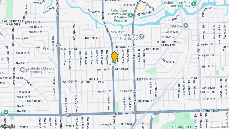 1420 N Andrews Ave Map and Location Details