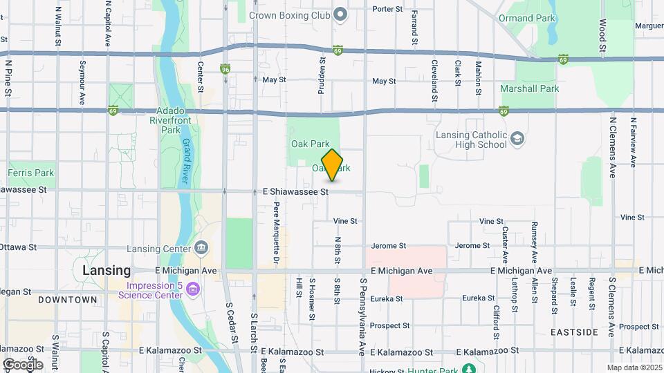 821 E Shiawassee St Map and Location Details