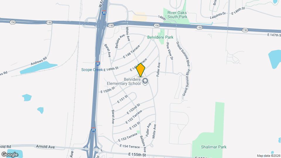 6304 E 150th Terrace Map and Location Details