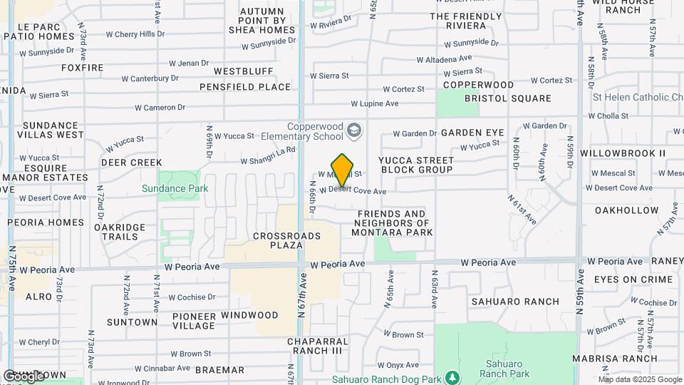 6601 W Desert Cove Ave Mapa y Detalles de la Ubicación