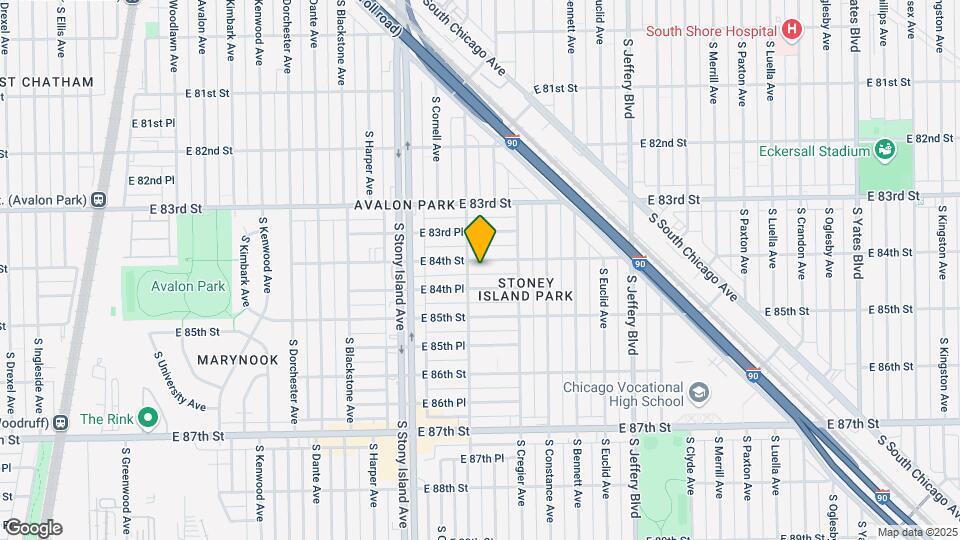 1709 E 84th St Map and Location Details