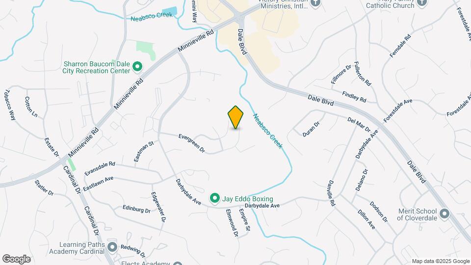 4214 Evergreen Dr Map and Location Details