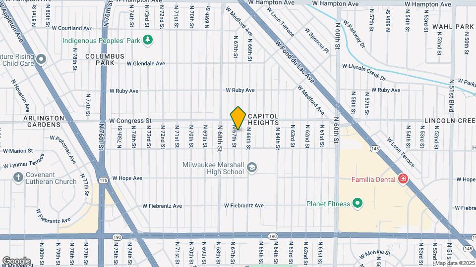 4336 N 67th St Map and Location Details